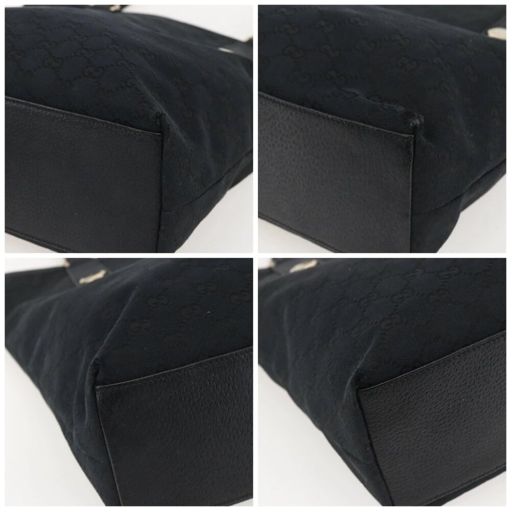 GUCCI GG Canvas Tote Bag Black Gold - Picture 14 of 16